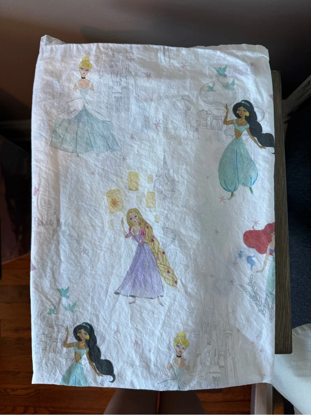 Pottery Barn Kids x Disney 100% Organic Cotton‎ Princesses Toddler Bed Sheet